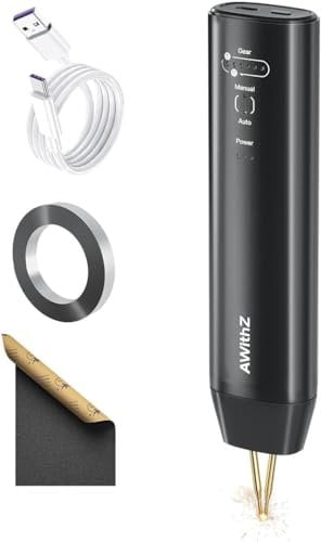 Saldatrice a punti a batteria,AWithZ saldatrice a punti 2 in 1odalità automatica e manuale,11 ingranaggi regolabili per pacchi batteria fai-da-te