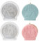 Junhui 2 Pezzi Natale Stampo Candela, Stampo Candela Stampi in Silicone, 3D Forma di Natale Stampi Epossidici in Silicone per Realizzare Candele, Saponi