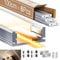 6 x LED Aluminium Profil weiB 1m für max Breite12.1mm Led Strip, L1000*17.4 * 7mm, Led Alu Profil Schiene U Form Eckprofil, LED Streifen Kanal und Diffusor (LED profil u form -1M, 6)