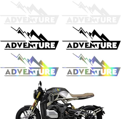 Confezione Adesivi Adventure Valigie Moto, 6 pezzi Confezione Adesivi Adventure Valigie Moto, per Auto, Armadio, Camera da Letto, Bagno, Confezione Adesivi Adventure per Auto o Moto