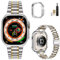 MioHHR Correa compatible con Apple Watch Series 10 42mm, Correa de recambio de acero inoxidable para iWatch Series 10, para mujer hombre