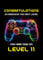 Gooji Gamer-Geburtstagskarte für Jungen und Mädchen, Level-Up-Design für 9, 10, 11, 12 Jahre, perfekte Gaming-Party-Grußkarte (11 Jahre)