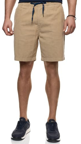 Indicode Herren INPolle Chino Shorts aus 100% Baumwolle | Herrenshorts Chinoshorts Bermuda Cornstalk, M