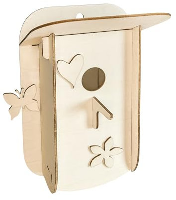 Pebaro 878L Holzbausatz Nistkasten Lasercut, 3D Puzzle, Holzpuzzle