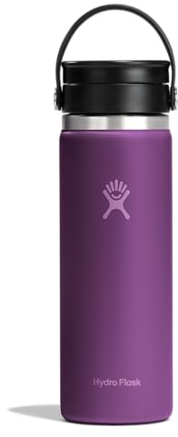 Hydro Flask Flex Sip Coffee Tumbler – Insulated Stainless Steel, Non Spill, Leak Proof Travel Cup 20 Oz Beachplum Purple