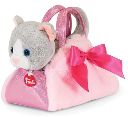 Trudi Cat Pink Fashion Bag | Plush animals gift idea | Fashion pets | 15x20x11 cm size XS | model 28391