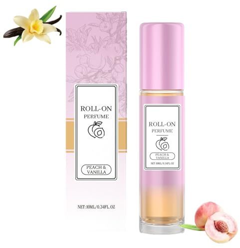 Perfume For Women, Roller-on Perfume, Fresher floral and fruity scent, Long-lasting fragrance, Lightweight & Charming, Convenient to Carry, Fashional Perfume, for All Skin Types (peach-1pcs)