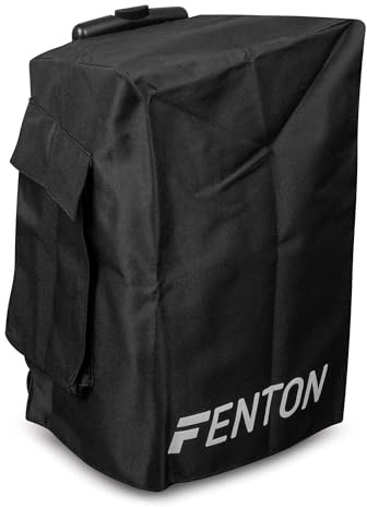 Fenton FT12LED Portable Speaker Cover 12 Inch FT12LED PA Speakers, Heavy-Duty Nylon Bag With Handle Opening, Accessory Pocket – Speaker Accessories & Bags For Transport Protection