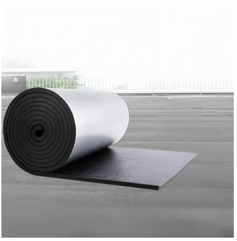 Isolation de toiture de véranda,mousse d'aluminium réfléchissante autocollante, rouleau d'isolation thermique for murs，Pour Sols, Toits, Portes De Garage Et Camping-cars(25MM(THK),1*3m/3.2*9.8ft)