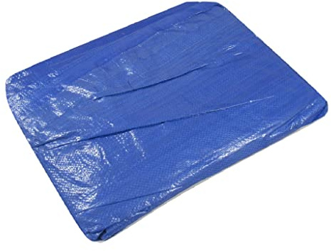 Heavy Duty Tarpaulin Ground Sheet Blue (Waterproof Cover Tarp Eyelets) (12M X 20M)