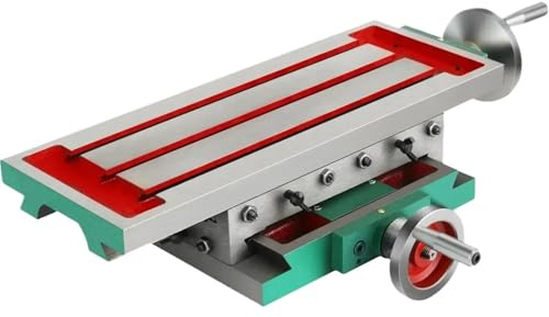 Fräsmaschine, 17,7 x 6,7 Zoll Frästisch | 2-Achs-4-Wege-Verbundschlitten-Arbeitstisch | Multifunktions-Querfräsmaschine for Bohren