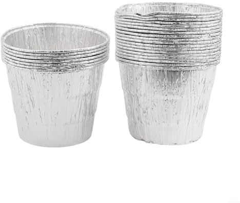 BBQ Drip Tray Liners, 25 Pack Grease Bucket Disposable Aluminium Foil for Traeger Pro Series for green mountain Grills