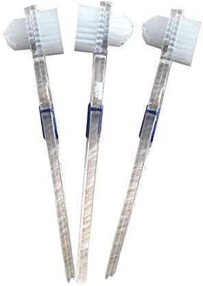 HEALLILY Doppelseitige Zahnbürste 3 stücke Transparent Prothese Pinsel Falsche Zähne Reinigungsbürste doppelseitige Zahnbürste Künstliche Zähne Reinigung Werkzeug