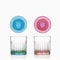 RCR Crystal Pedro & Rosa Old Fashioned Tumblers 12.6oz / 360ml - Pack of 6 - Coloured Vintage Glasses