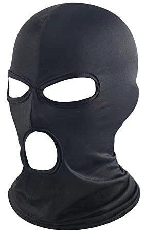 WYSUMMER Sturmhaube für Damen und Herren, dünnes Lycra, DREI Löcher, Vollgesichtsmaske für Motorrad, Fahrrad, Jagd, Radfahren, Mütze, Ski