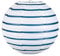 PARTY DISCOUNT Papier-Lampion/Laterne, Rund, Größe Navy Blau-Weiß, ø 25 cm
