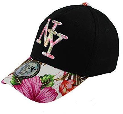 New York Cappello NY Donna Hip Hop Baseball Snapback Modello Roses cap Regolabile Visiera Arrondia rose1 57 cm