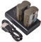 DSTE 2X BP-511 Ersatz Batterie + Duales USB-Ladegerät mit LCD-Display Kompatibel mit BP511 BP511A BP-511A und Canon EOS 10D,20Da,300D,30D,40D,50D,D30,D60,DM-MV100Xi,DM-MV430,DM-MV450,DM-MVX1i Kamera