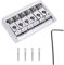Alomejor Gitarre Brücke Metall 6 String Fixed Hardtail Bridge Set Ersatzteile für E-Gitarren(Silber)
