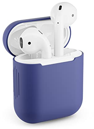 KLUCK Schutzhülle für Apple Airpods 1 & 2 Silikon Case Airpod Hülle Passgenau (Lavendel)