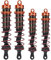 Voluxe RC Auto Zubehör, RC Zubehör RC Fahrzeuge Front Stoßdämpfer, Front Stoßdämpfer 1/8 RC Auto Metallöldruck einstellbar für RC Auto(Orange)