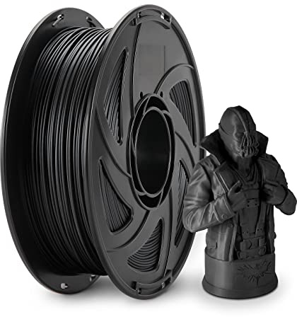 JAREES Petg Filament 1,75, schwarzes mattes Petg 3D-Druck-Filament, 1,75 mm, Maßgenauigkeit +/- 0,02 mm, 1 kg Spule (1 kg)