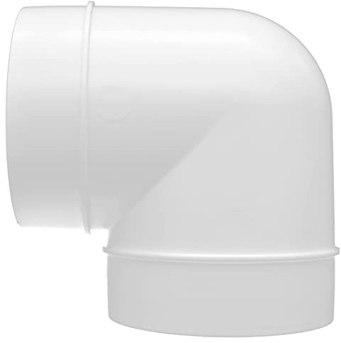 H&C VENT Rohrbogen 90 Grad - Abluftrohr, Lüftungsrohr 100mm - Kunststoff Rohr - Kunststoffrohr für Dunstabzug - Rohr 90 Grad - Winkel Rohr