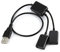 iJiZuo Divisor USB A 1 Macho a 2 Dual Hembra, Cable Convertidor OTG, Adaptador Y Cable de Extensión 2.0 Dual para Datos y Energía