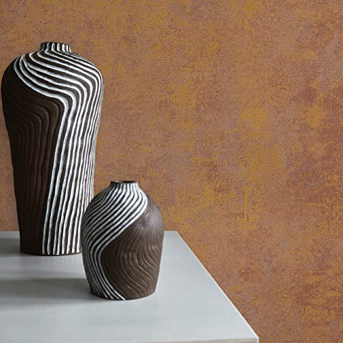 TADESSI WTD Urban M1-No.425 Papier peint intissé Motif cuivre Orange