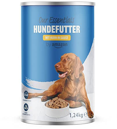 by Amazon Hundenassfutter in Dosen, Huhn in Sauce, 1.24kg (1er-Pack)