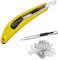 YouU 2 Stück Acrylschneider Set Gelber Plexiglas-Blattschneider Ritzmesser-Werkzeug Mehrzweckschneider mit Schneidklinge 10 Klingen