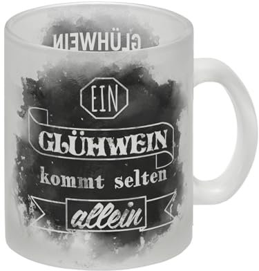 Ein Glühwein kommt selten allein lustige Tasse mit Glühwein Strichliste witzige Tasse als Wichtelgeschenk für Liebhaber von Weihnachtsmärkten und Alkohol in der Weihnachtszeit