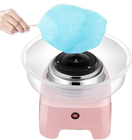 PanHuiWen Candy Floss Maker Machine Candy Floss Machine Electric Cotton Candy Maker Gadgetry, Non-Stick Plates Automatic Electric DIY Cotton Candy Machine Mini Portable Sugar Floss Maker,pink