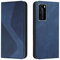 Mo-Somnus Kompatibel mit Huawei P40 Pro Hülle, Magnet PU Leder Flip Wallet Case Tasche Handyhülle, Stoßfeste Schutzhülle Huawei P40 Pro Brieftasche Klapphülle mit [Kartenfächer] (Blau)