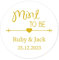 50 PERSONALISIERT 'Mint To Be' Hochzeitssticker Aufkleber - 4 cm Runde Papieraufkleber Etiketten für Hochzeit,Junggesellenabschied,Brautparty,Gastgeschenk,Tüten - Rd 006 (004)