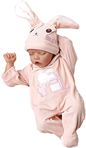 Aelevate Babypuppe - Weiche Silikonpuppe mit zarten Eigenschaften,18-Zoll-Toldder-Puppen-Geschenk, austauschbares Tuch für Kinder, Hebammen, Mutterschaft, Klassenzimmer, Unterrichtsbereiche