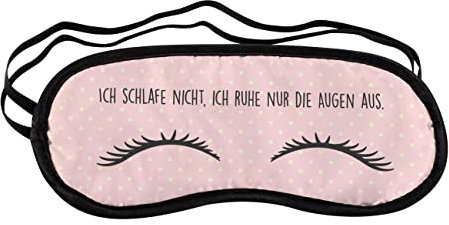 Herz & Heim® Schlafmaske mit personalisiertem Aufdruck Geschenkidee Frauen Wunschtext