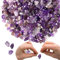 XIANNVXI Amethyst 400pcs Perlen zum Auffädeln Kristalle Perlen Kristall Steine Perlen für Armbänder Ketten Ohrringe Schmuck Machen Crafting Natürlichen Unregelmäßige Gebohrt DIY Edelsteine 5-8mm