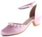 EIGHT KM Scarpe Mary Jane con Tacco Alto da Ragazza Principessa per Matrimonio e Festa EKM7033 Seta Liscia Lucida perlacea Rosa Taglia EU 36