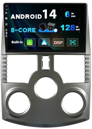 SXAUTO [6GB+128GB] Android 14 IPS Autoradio Per Toyota Rush/Daihatsu/Terios (2006-2016) - Senza fili CarPlay/Android Auto - LED Camera + MIC - DAB Fast-boot Volante 360-CAM AHD - 2 Din 9 Pollici