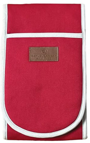 Samuel Lamont Oven Gloves - Premium Heat-Resistant Canvas Oven Gloves for Baking and Cooking | Red | One Size