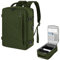VOESLD Sac a Dos Voyage Bagage Cabine 45x36x20 pour Easyjet Sacs à Dos Loisir Femme Homme Sac à Dos Ordinateur Portable Vert