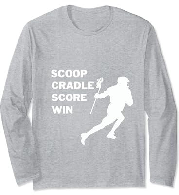Scoop, Cradle, Score, Win - Lacrosse Apparel Langarmshirt