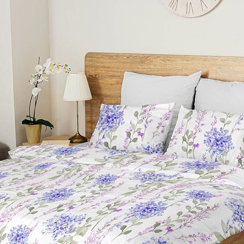 Ruggeri - Parure Copripiumino Matrimoniale - 100% Puro Cotone - Made In Italy - Collezione Flower Mon Amour (Bouquet)