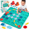 Brettspiele Spiele ab 4 5 6 7 8 Jahren Logischer Straßenbauer Labyrinth Spiel 56 x 56cm Puzzle ab 4 mit 206 Herausforderungen 2 Rückzugbagger Spiele Kinderspiele Geschenk Jungen Mädchen 3-8 Jahre