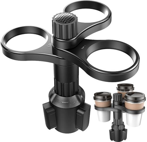 Porte-Boisson pour Voiture, Porte-Gobelets en ABS, Porte-Gobelet de Voiture 3 en 1, Porte-Gobelet de Voiture, Porte-Gobelet Noir pour Voiture, pour Le Café, Les Bouteilles d'eau, Les Boissons