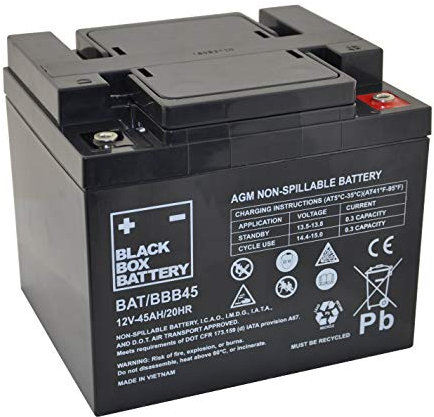 Black Box Battery 12V 45Ah Black Box Sealed Lead Acid Mobility Scooted Battery