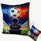 CHEFFS Fussball Kissen Personalisiert mit Namen Fußball Kissenbezug personalisierte Fussball Geschenke für Jungs Fußball Geschenke Jung- kein Füllstoff (1,80 x 80 cm)