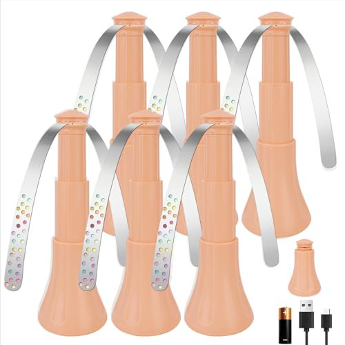 YWAQMCT Antimosche da Tavolo Ventilatore per Allontanare le Mosche, Retrattili Ventilatore Deterrente per Mosche per Uso Interno ed Esterno per Picnic, Ristoranti e Barbecue (6, Arancia Pesca)