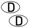 2 Stück Deutschland Aufkleber Auto Magnetfolie 17,5 cm x 11,5 cm D Aufkleber Auto D Schild Auto Magnetisch Länderkennzeichen Deutschland Schwarz Weiß für PKW LKW Wohnmobil Auto
